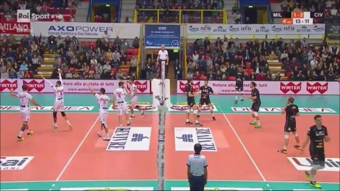 Punct se realizează și cu ! În acțiune Jenia Grebennikov, libero Lube Civitanova!