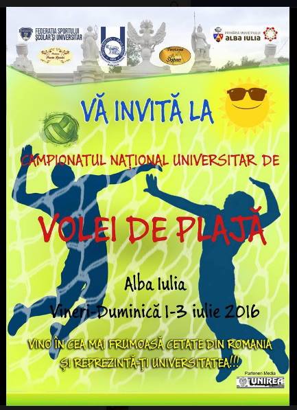 Campionatul National Universitar de Volei de plaja. Mult succes tuturor studentilor si felicitari organizatorilor…