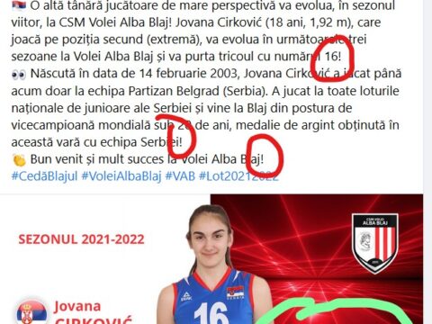 Băă, care tragi pe nas de la Blabla Blaj? * Ce dă Blajul? Jucătoare pentru naționala Serbiei!